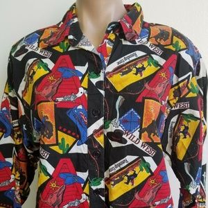 Vintage Rancher Panhandle Western Cowgirl M Shirt